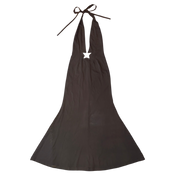 Black Silk Chiffon Starlette Gown (XS-XL)