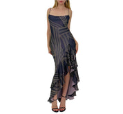 2000s Silk Flutter Maxi Dress (S)