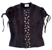 Multi-Button Sailor Top in Black