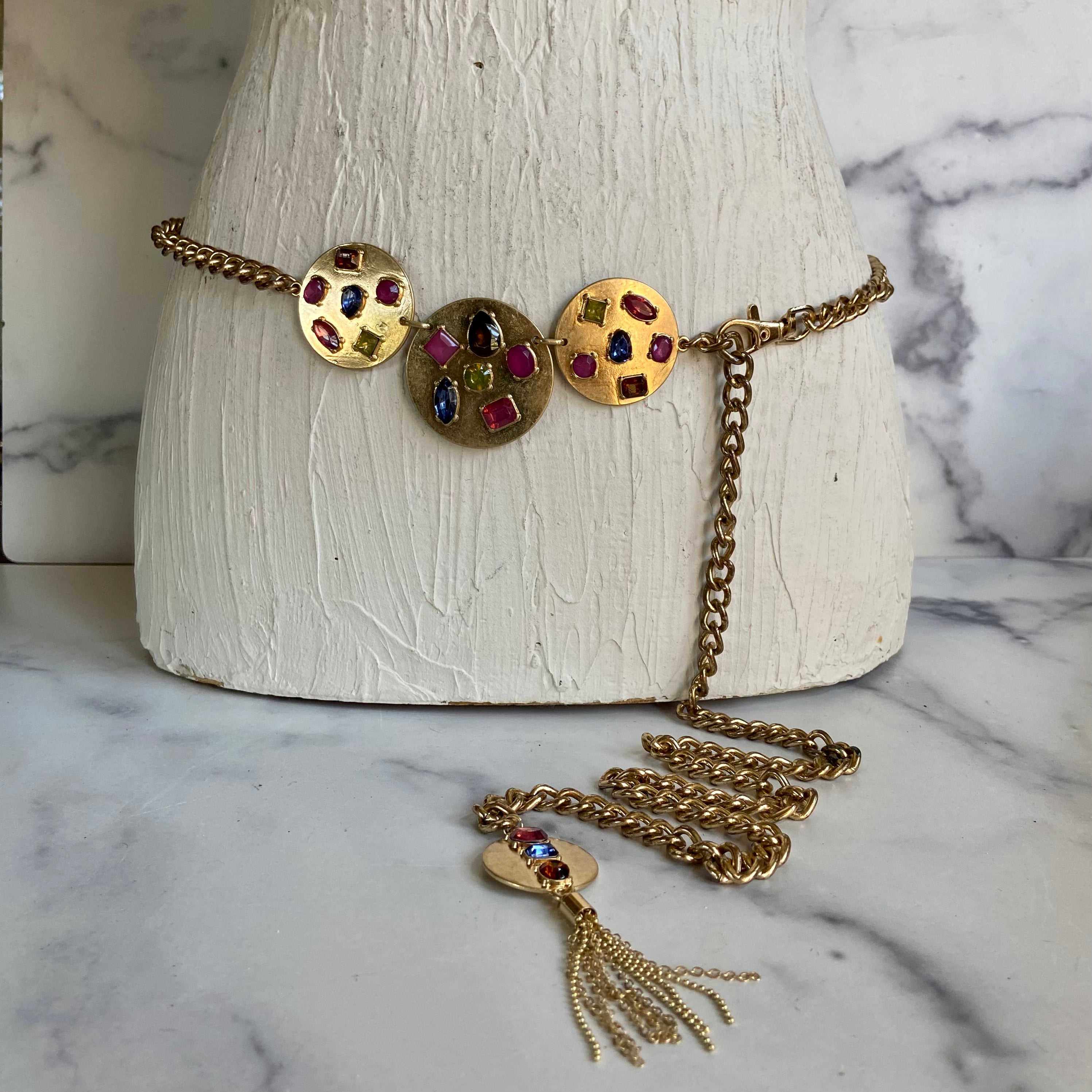 Vintage gold chain belt
