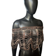 Studded Mesh Crochet Shawl (S/M)