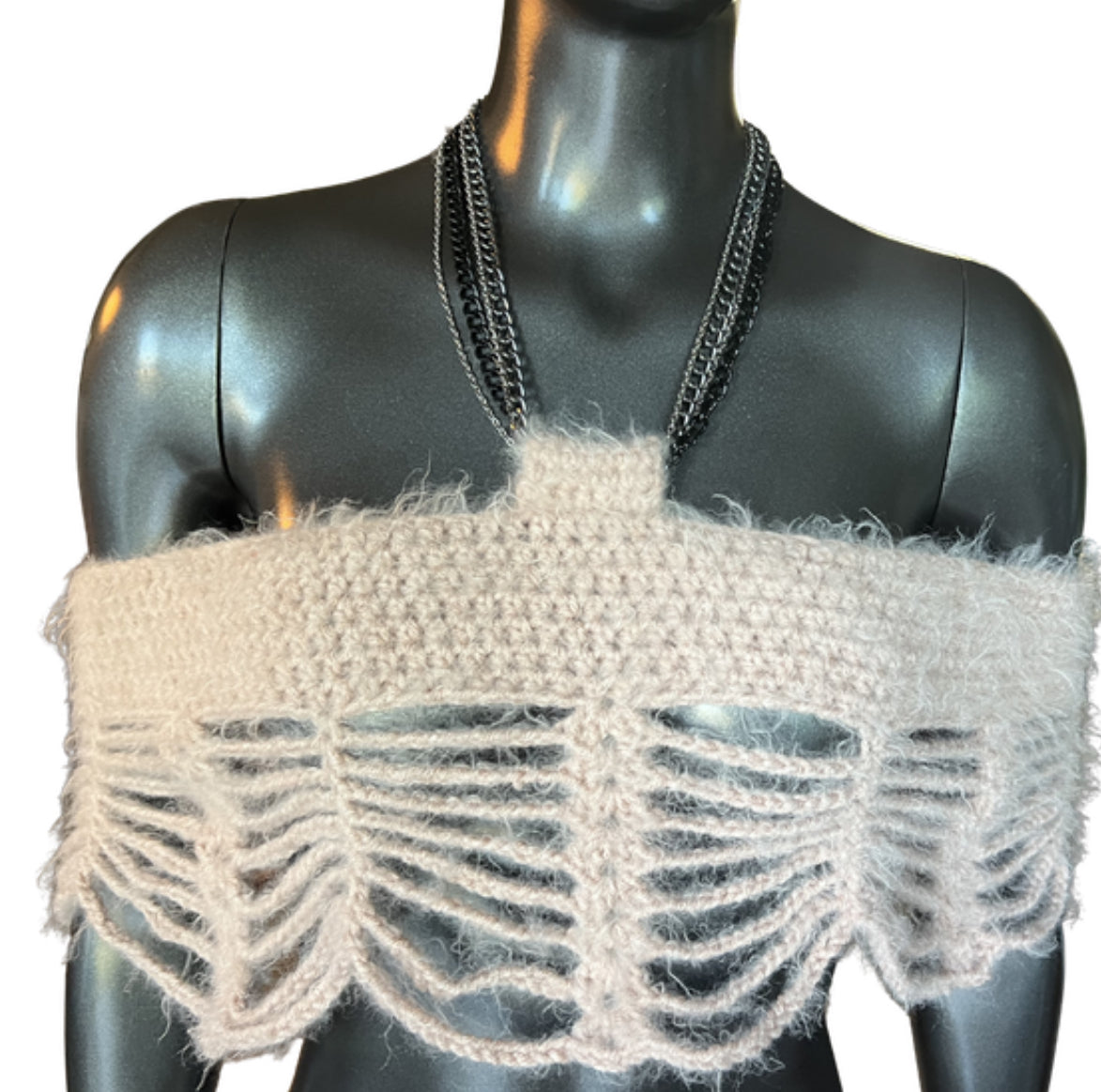 Chain Crochet Mesh Shawl (S/M)