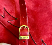 Vintage Italian Bally Genuine Suede Bag