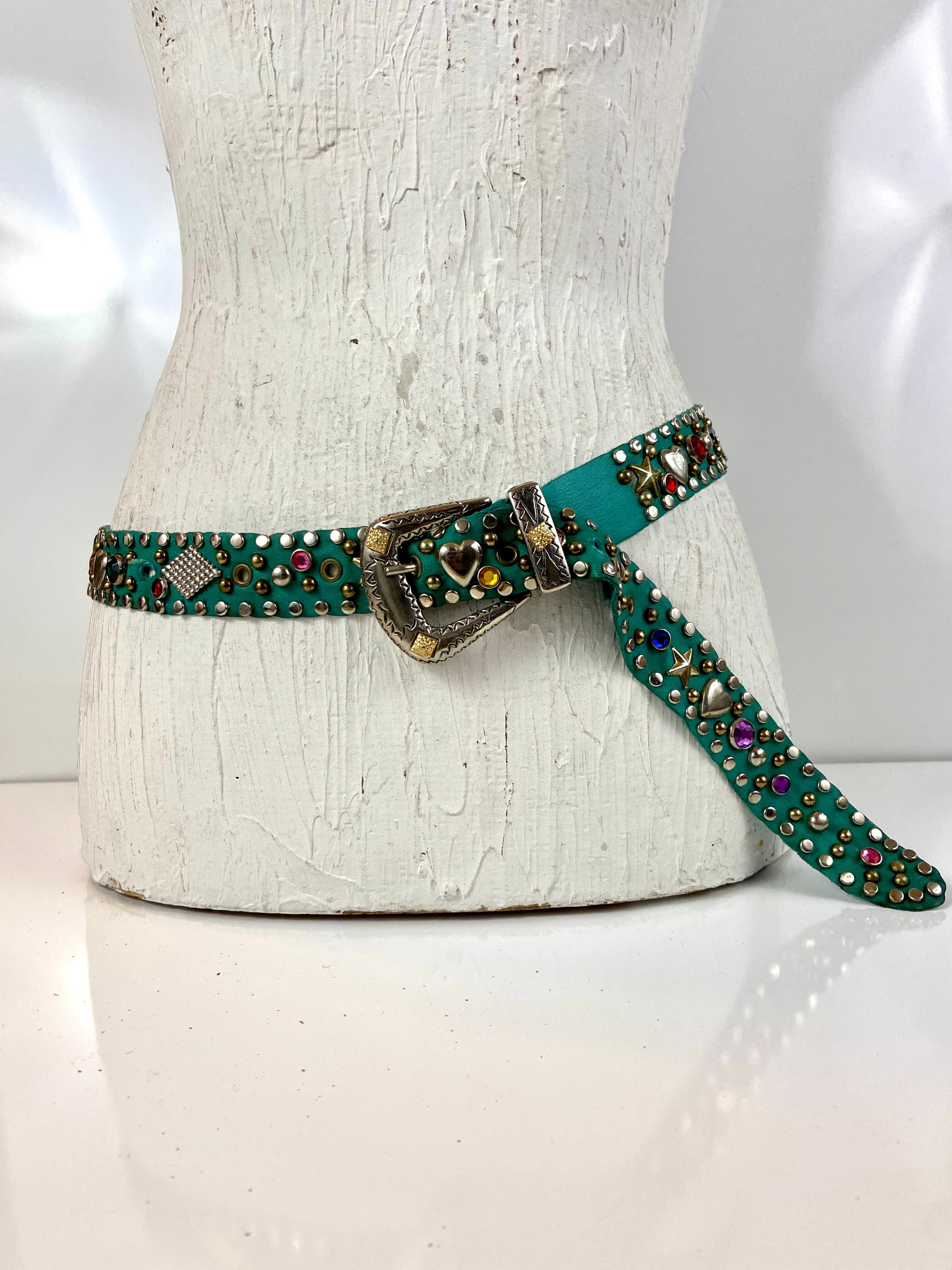 Leather Gemstones and Metal Studs Star hearts and horses