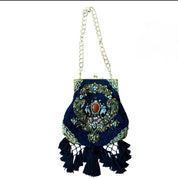 Mary Frances black embellished evening bag