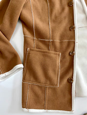 Reversible fleece coat jacket