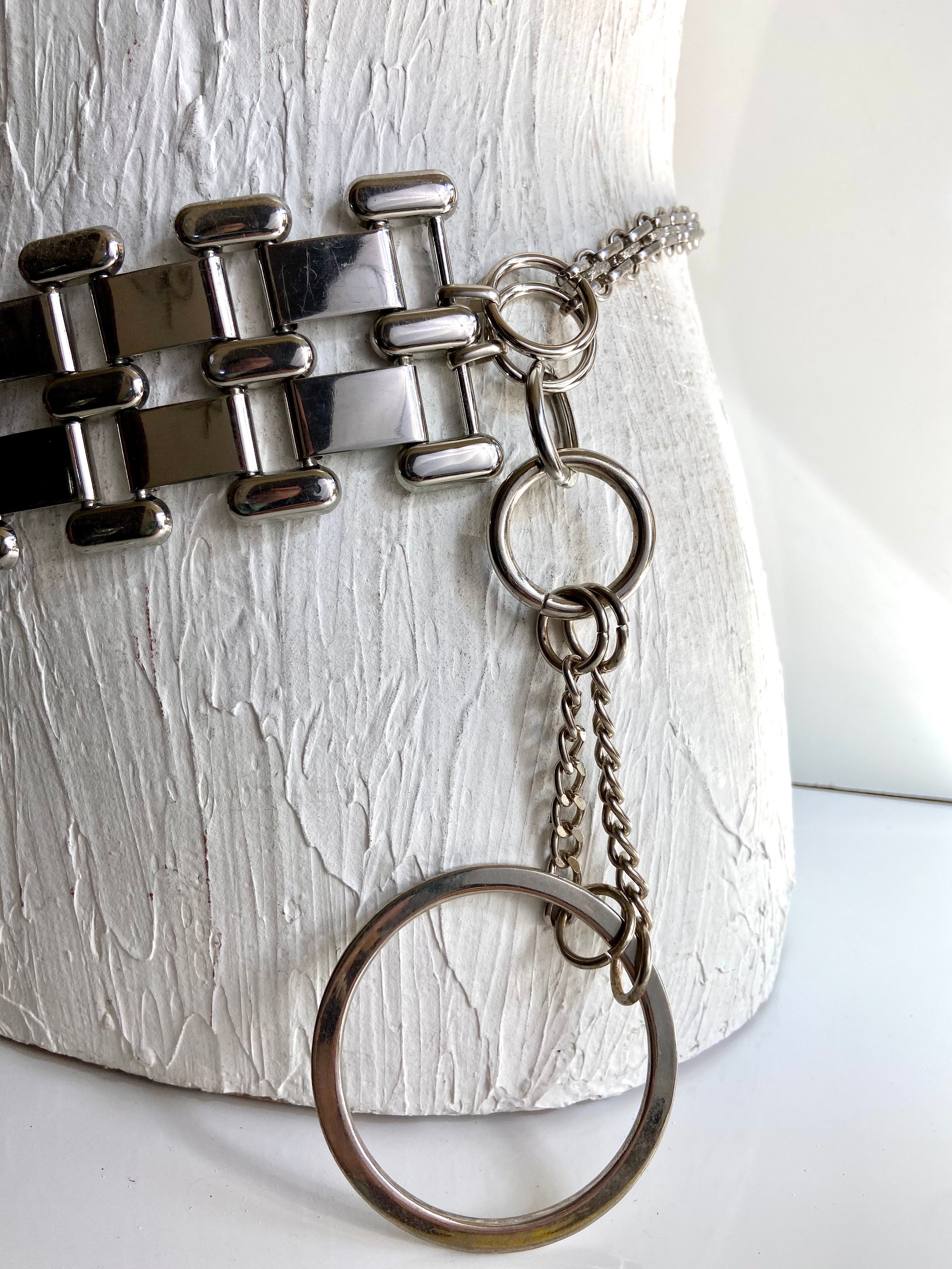 Silver waist chain belt