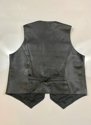 Excelled black leather vest