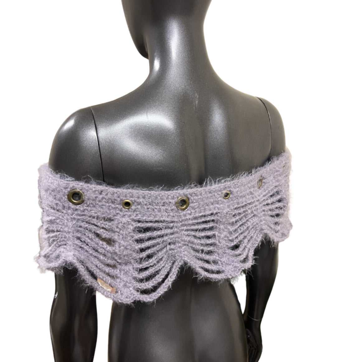 Grommet Mesh Crochet Shawl (S/M)