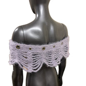 Grommet Mesh Crochet Shawl (S/M)