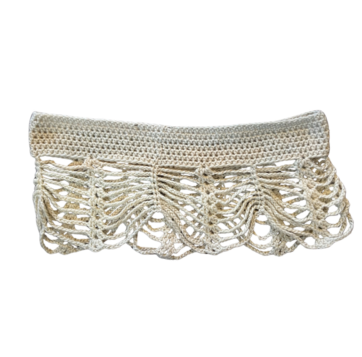 Button Mesh Crochet Shawl (S/M)