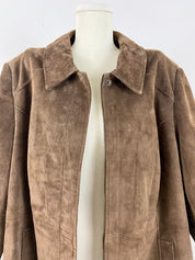 Over size Cherokee suede leather coat