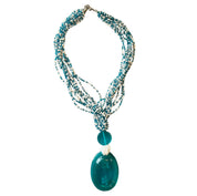 Beachy Blue Beaded Necklace