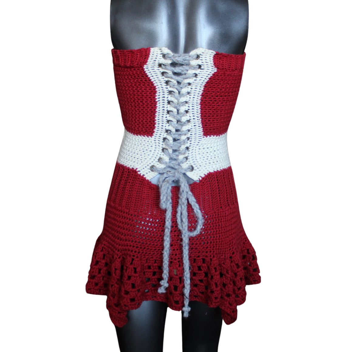 Crochet Marlboro Corset Dress (S/M)