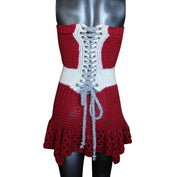 Crochet Marlboro Corset Dress (S/M)