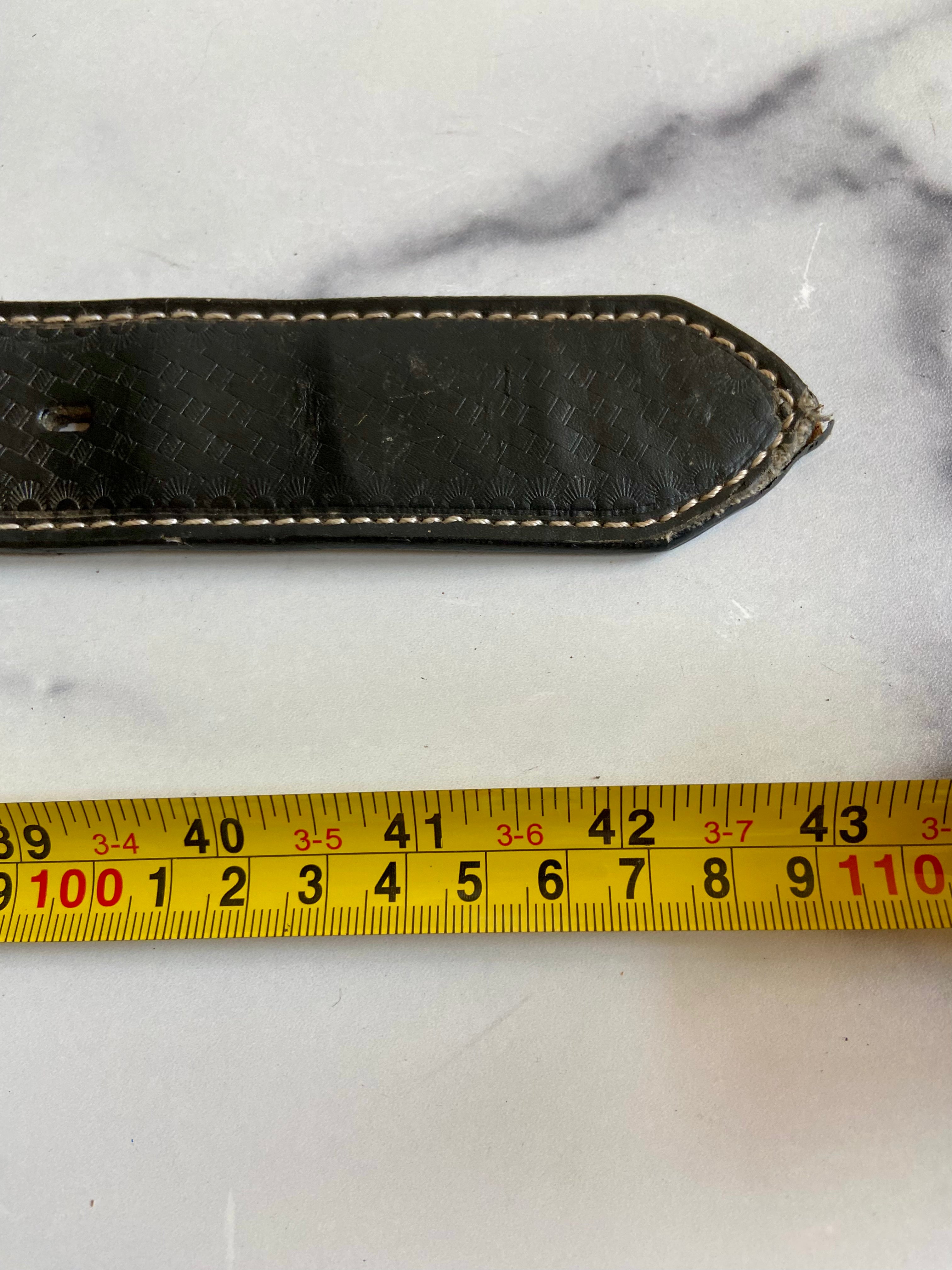 Black leather belt