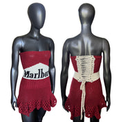 Crochet Marlboro Corset Dress (S/M)