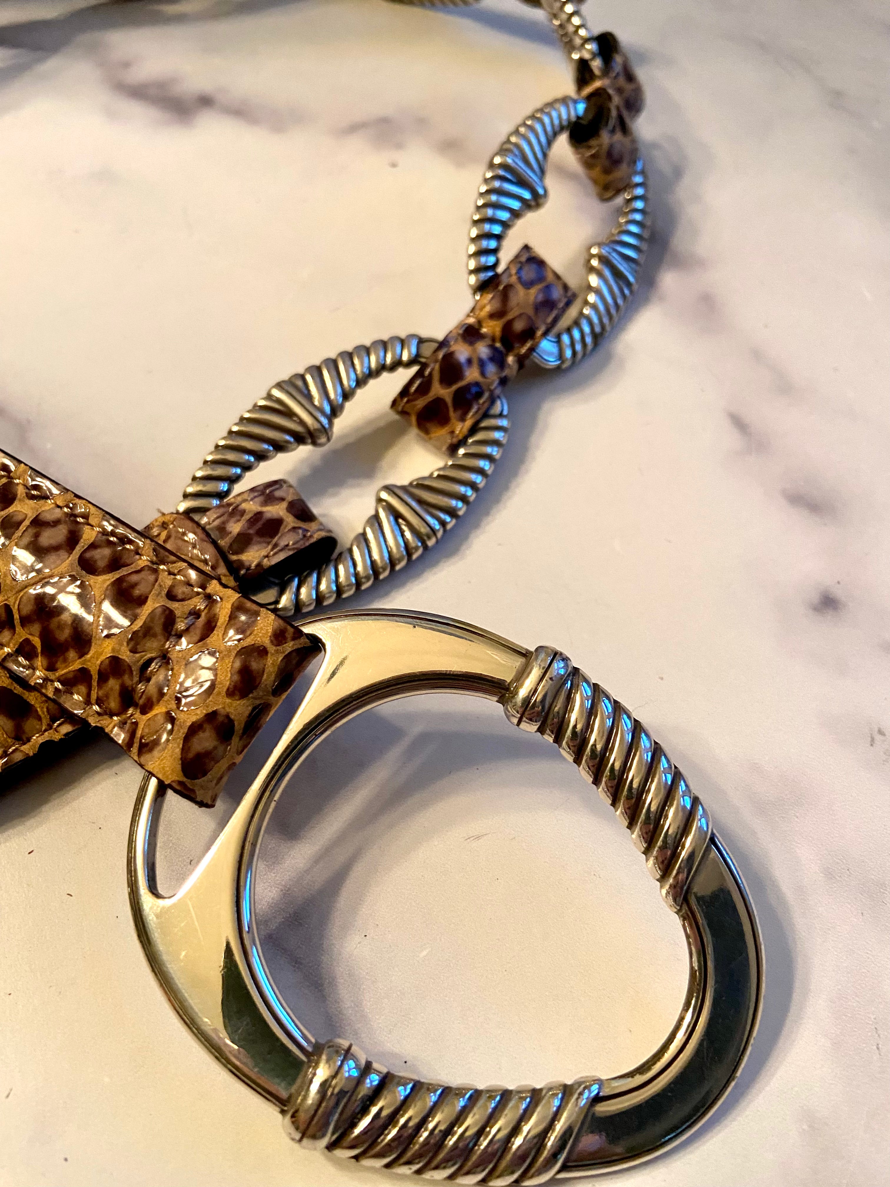 Brighton leopard belt