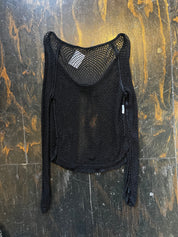 Black Knit Tie Cardigan (M)