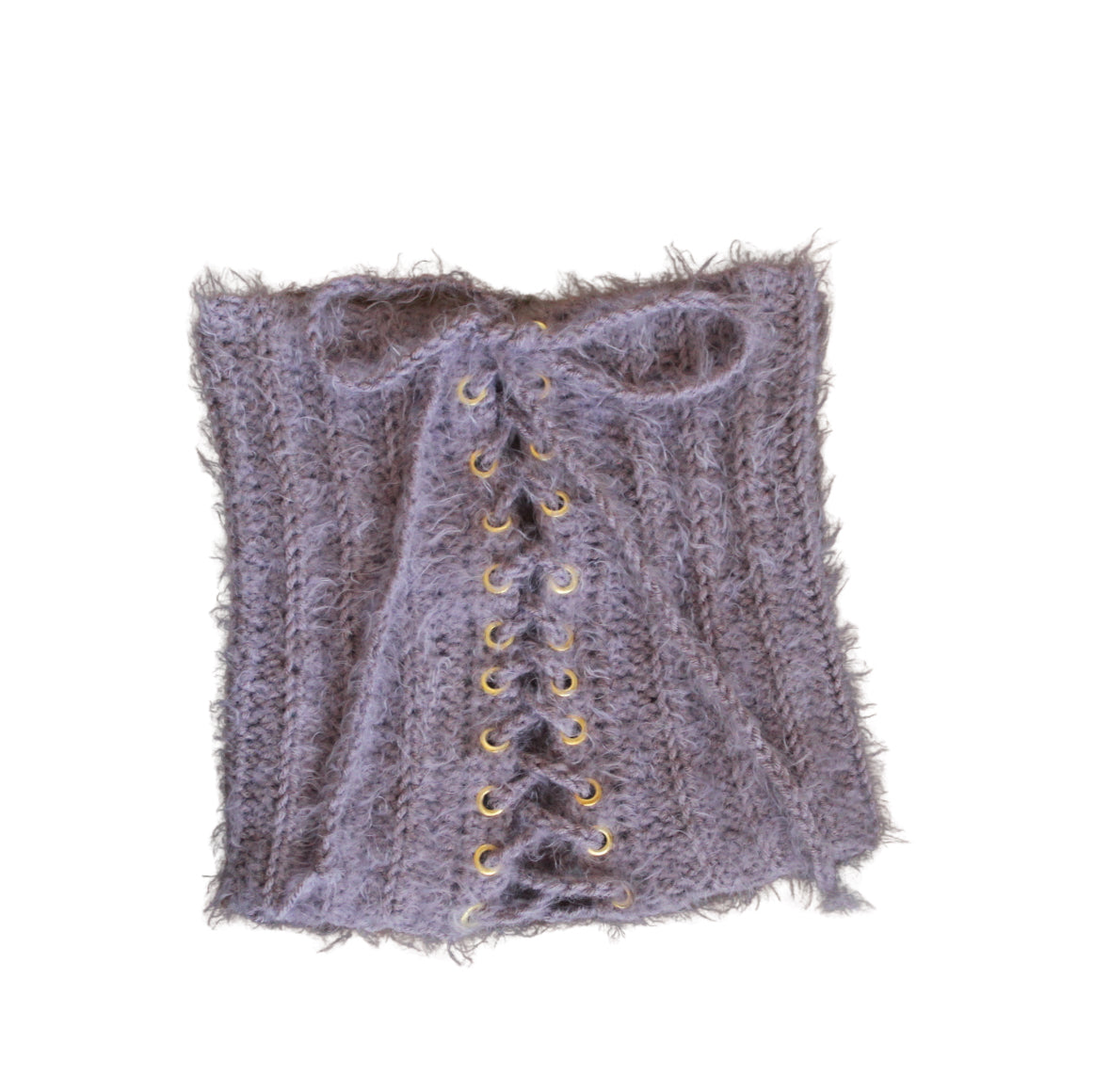 Lace-up Crochet Tube Top (S/M)