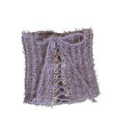 Lace-up Crochet Tube Top (S/M)