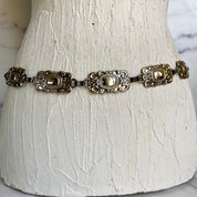 Vintage metal fossil chain belt