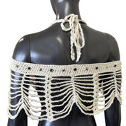 Studded Mesh Crochet Shawl (S/M)
