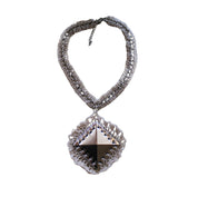 Crochet Pyramid Stud Necklace