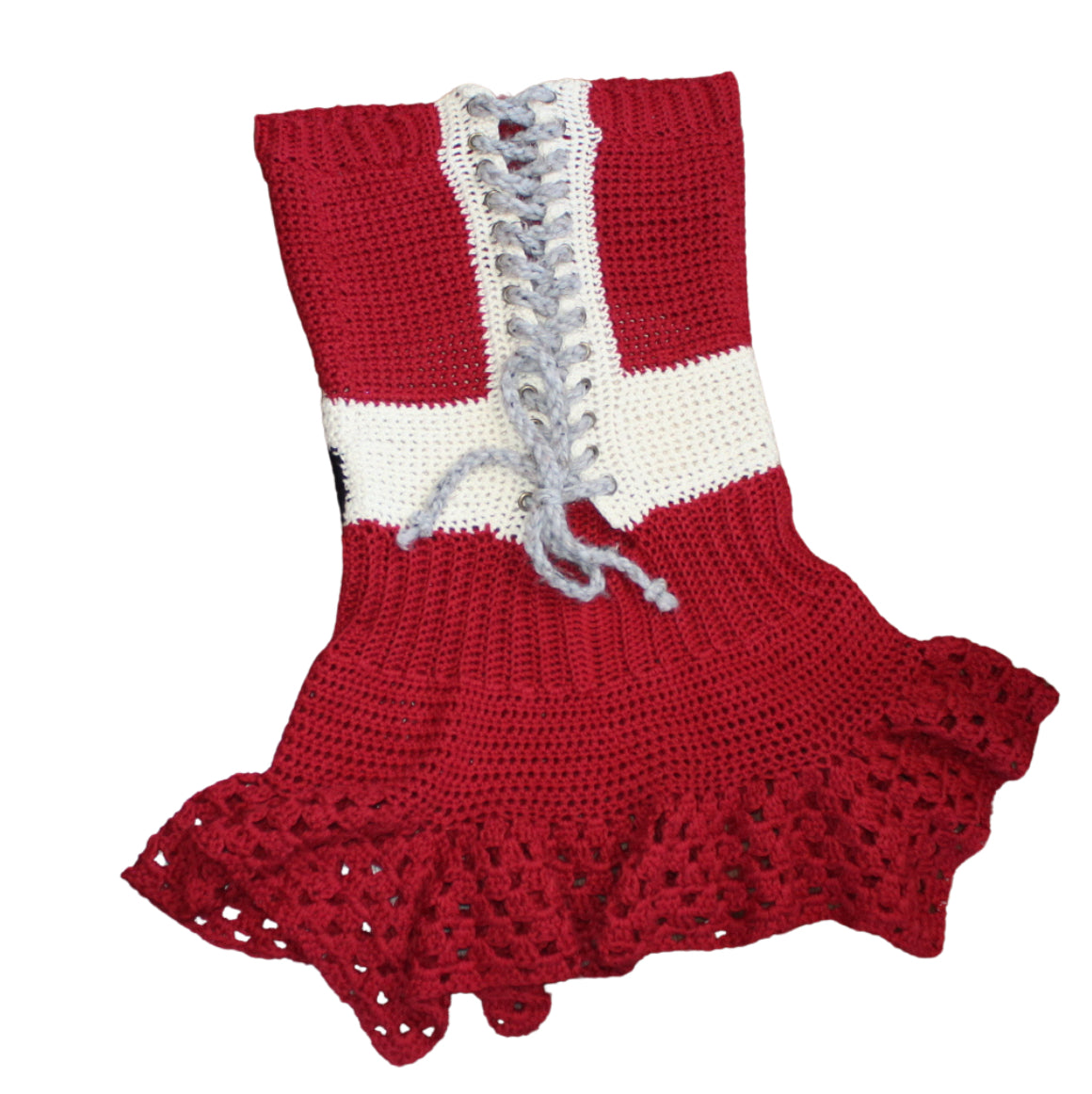 Crochet Marlboro Corset Dress (S/M)