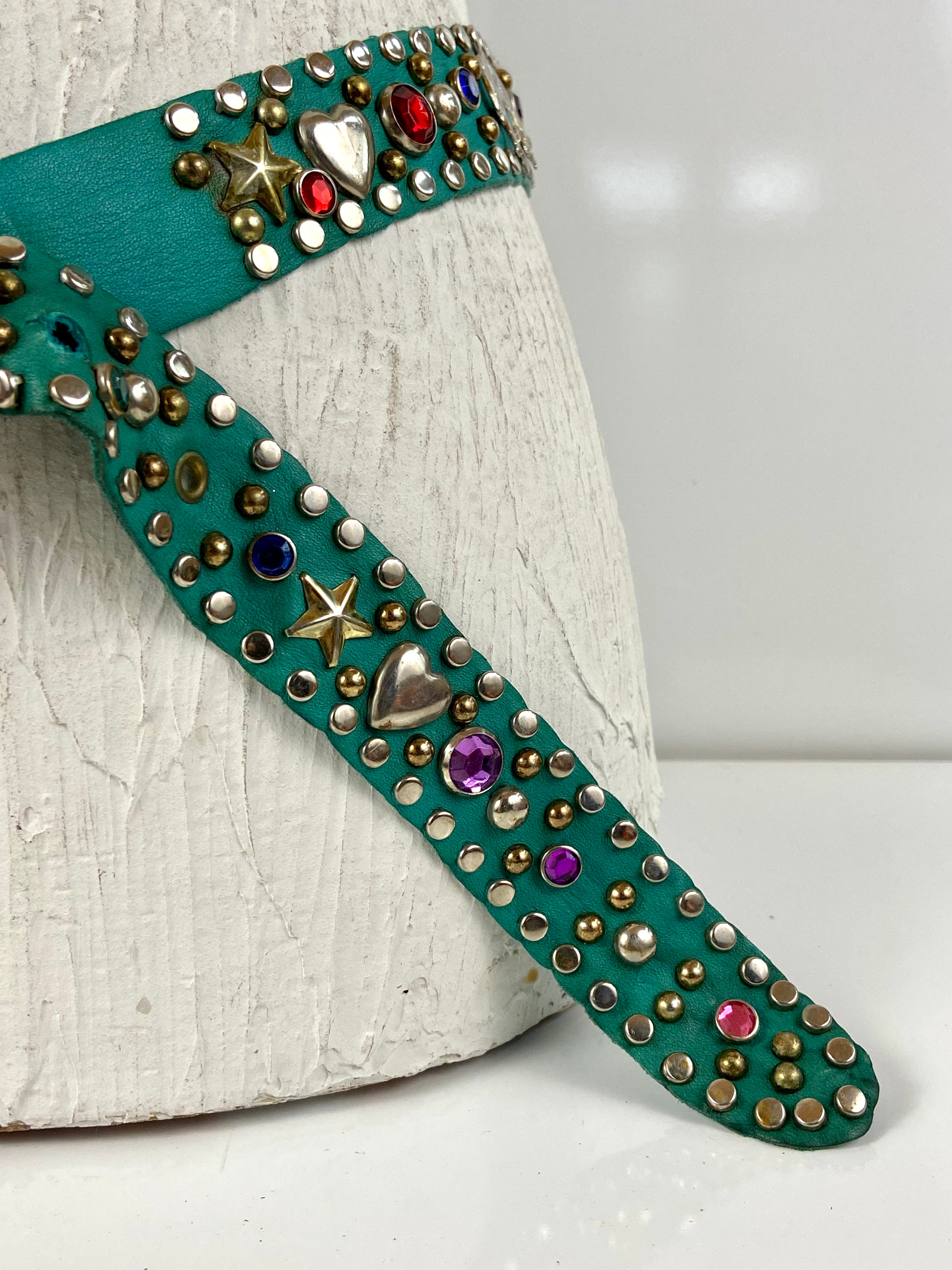 Leather Gemstones and Metal Studs Star hearts and horses