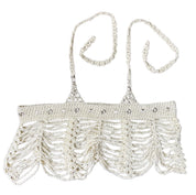 Studded Mesh Crochet Shawl (S/M)