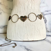 Circle and heart chain belt