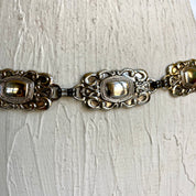 Vintage metal fossil chain belt