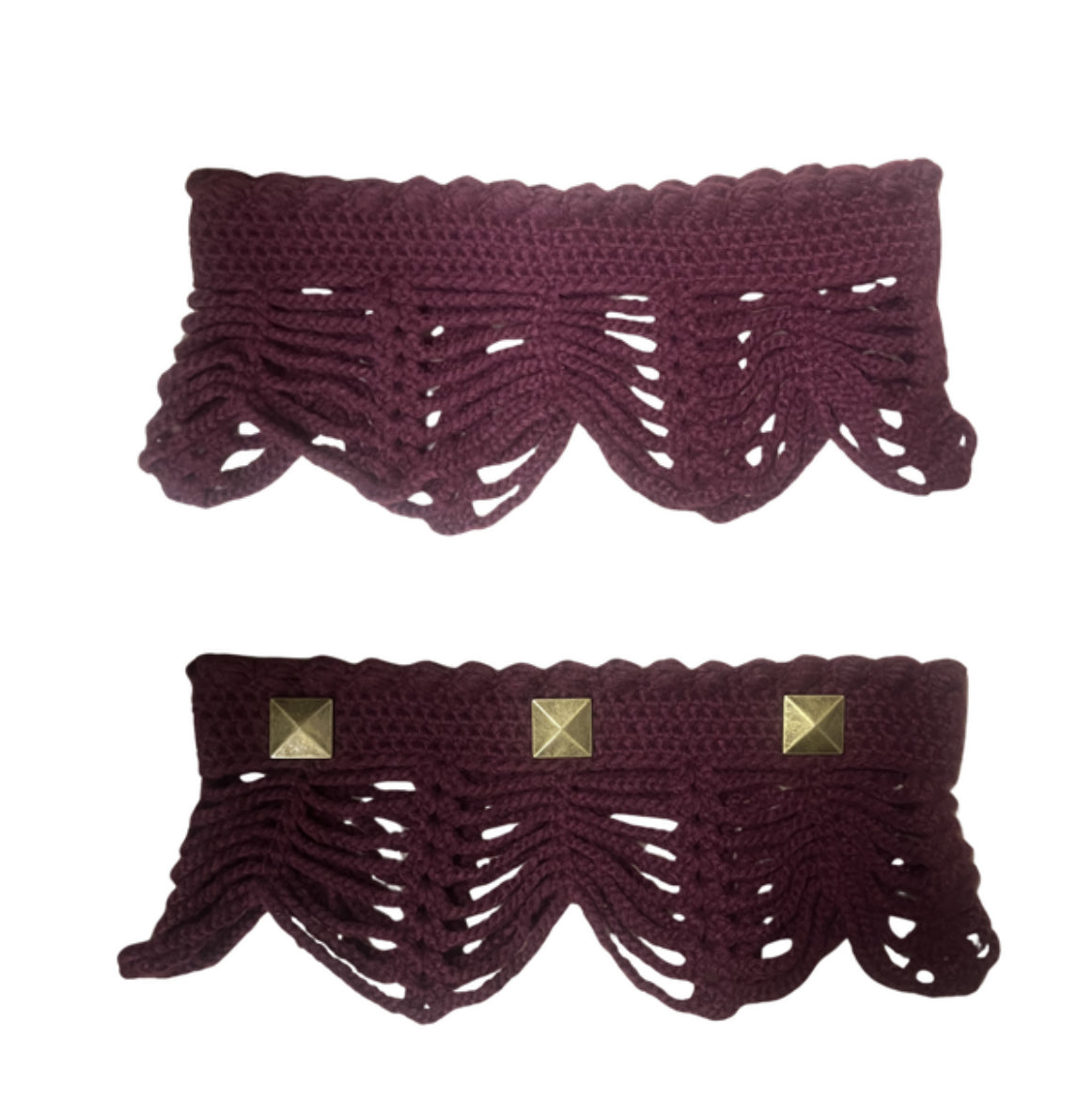 Studded Mesh Crochet Shawl (S/M)