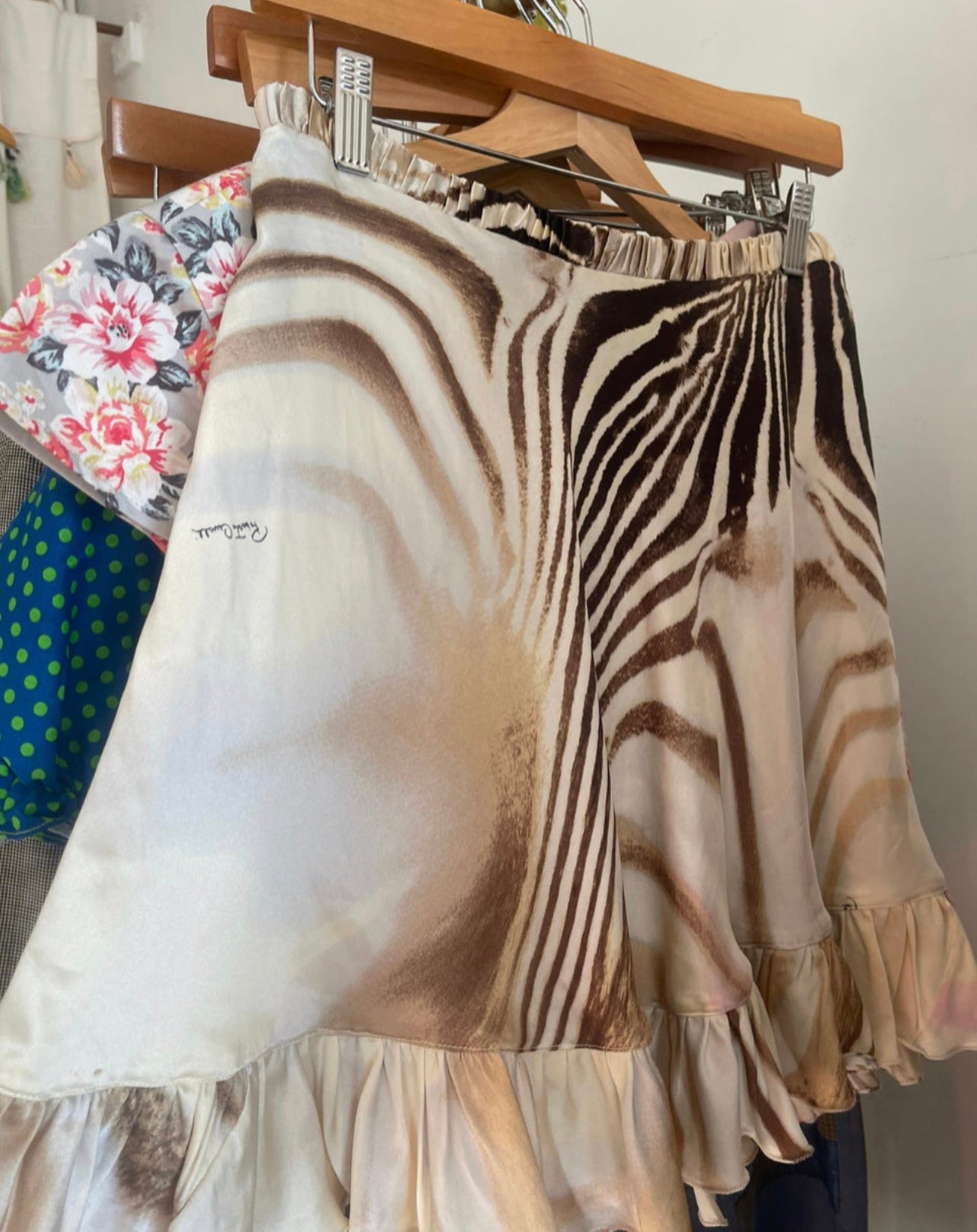2000s Roberto Cavalli Mesh & Silk Tiger Print Set (M/L)