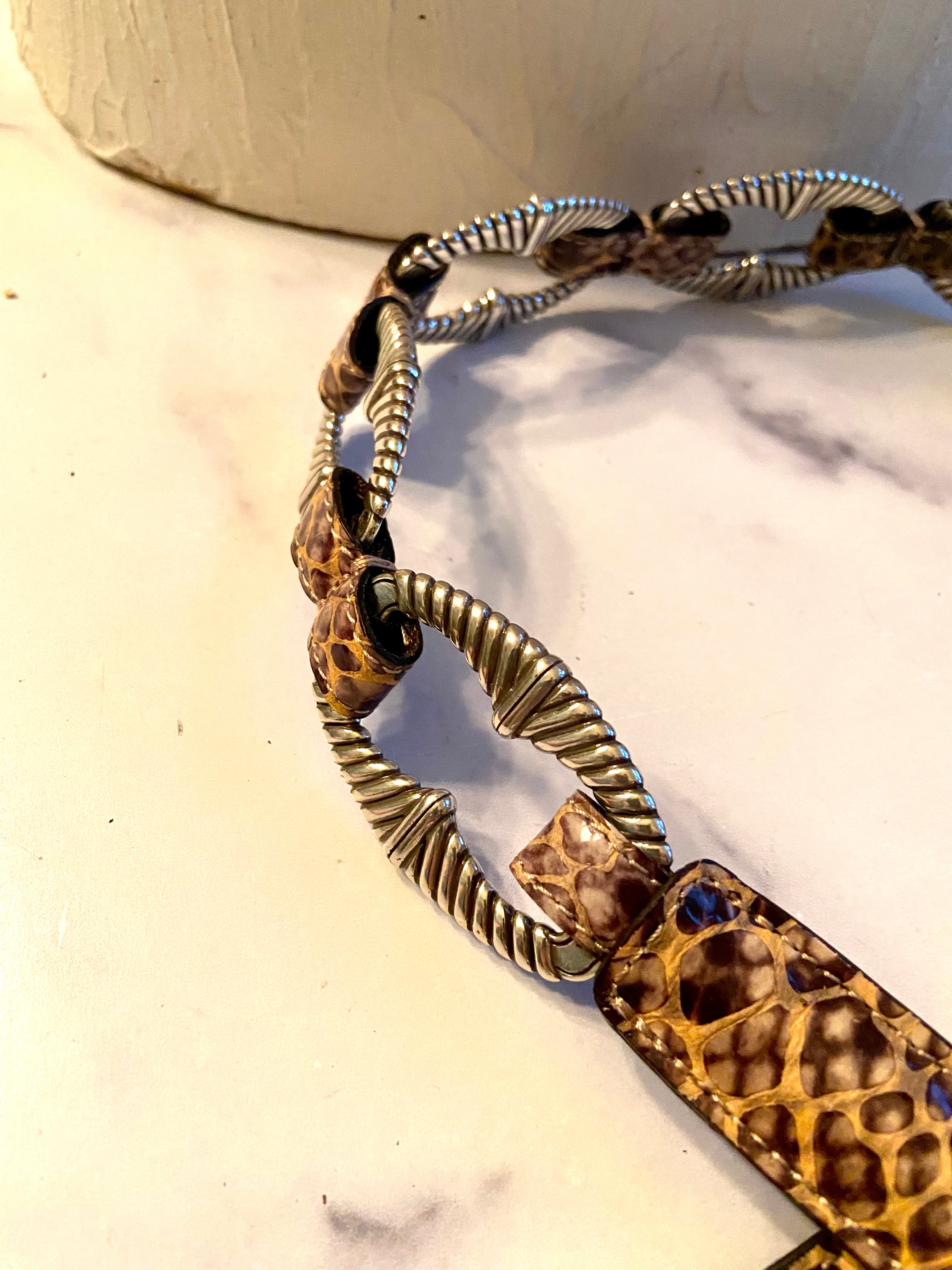 Brighton leopard belt