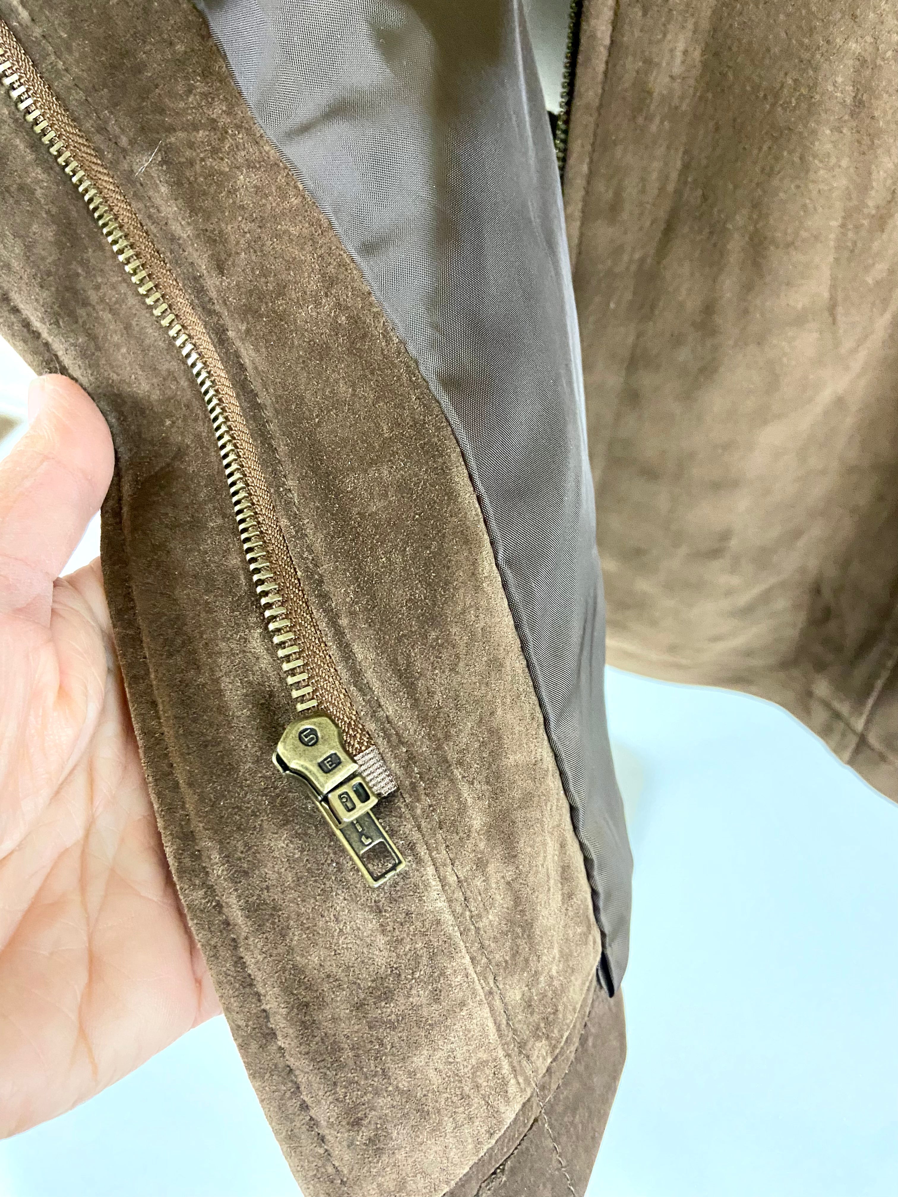Over size Cherokee suede leather coat
