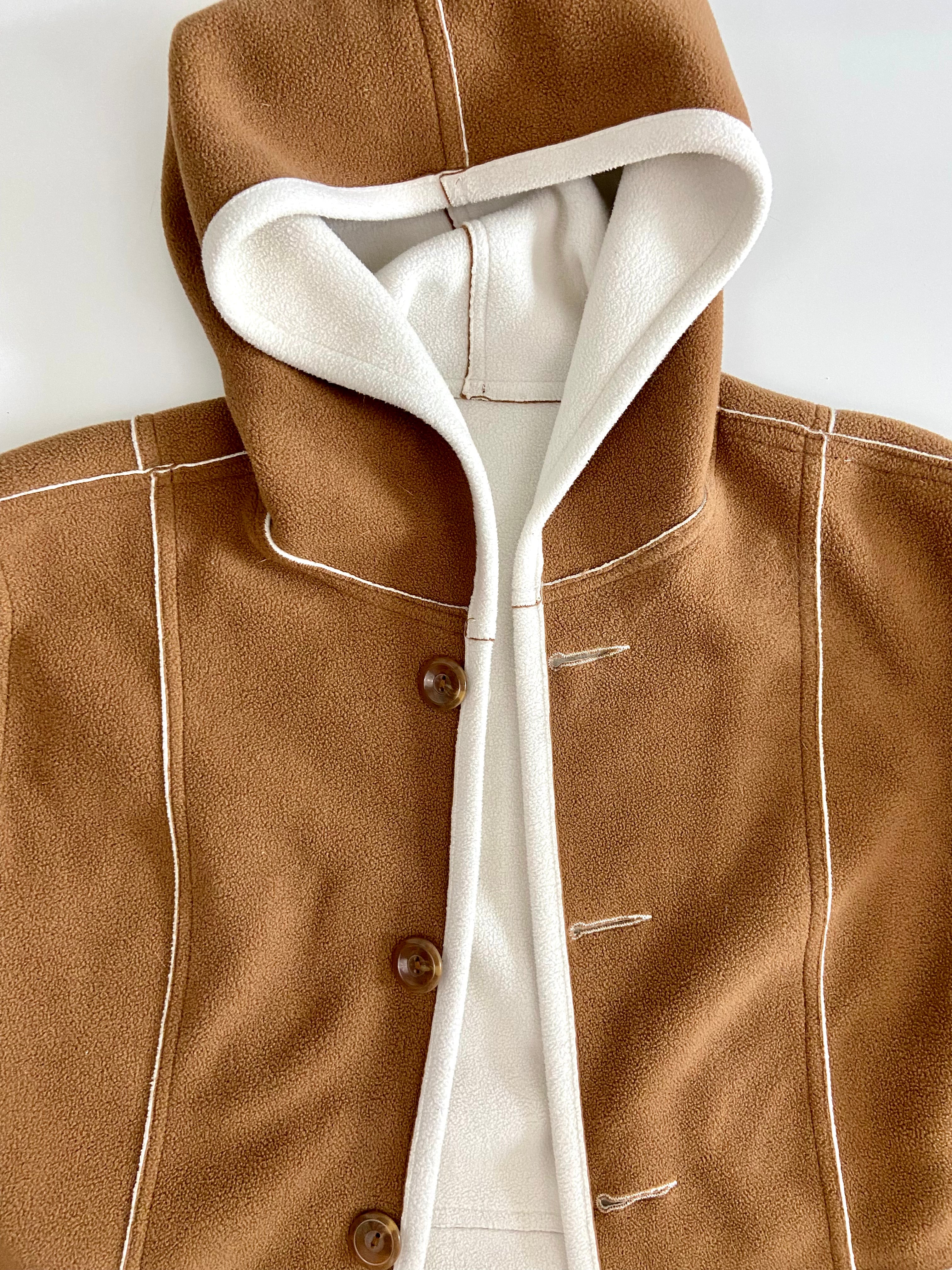Reversible fleece coat jacket
