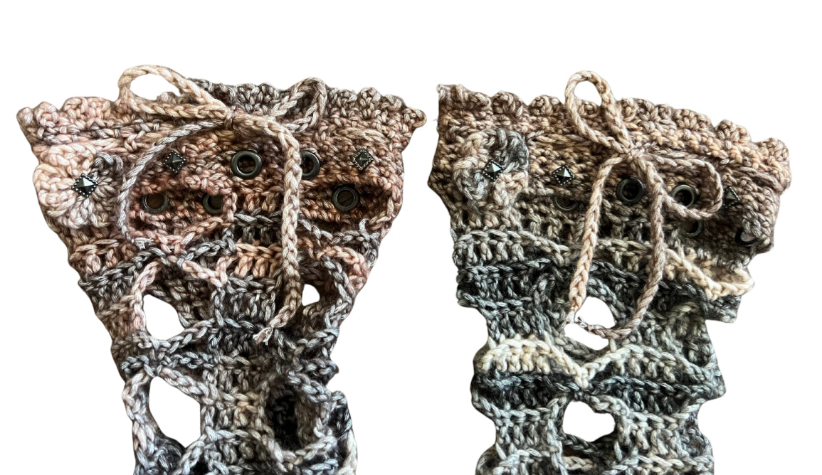 Crochet Studded Leg Warmers