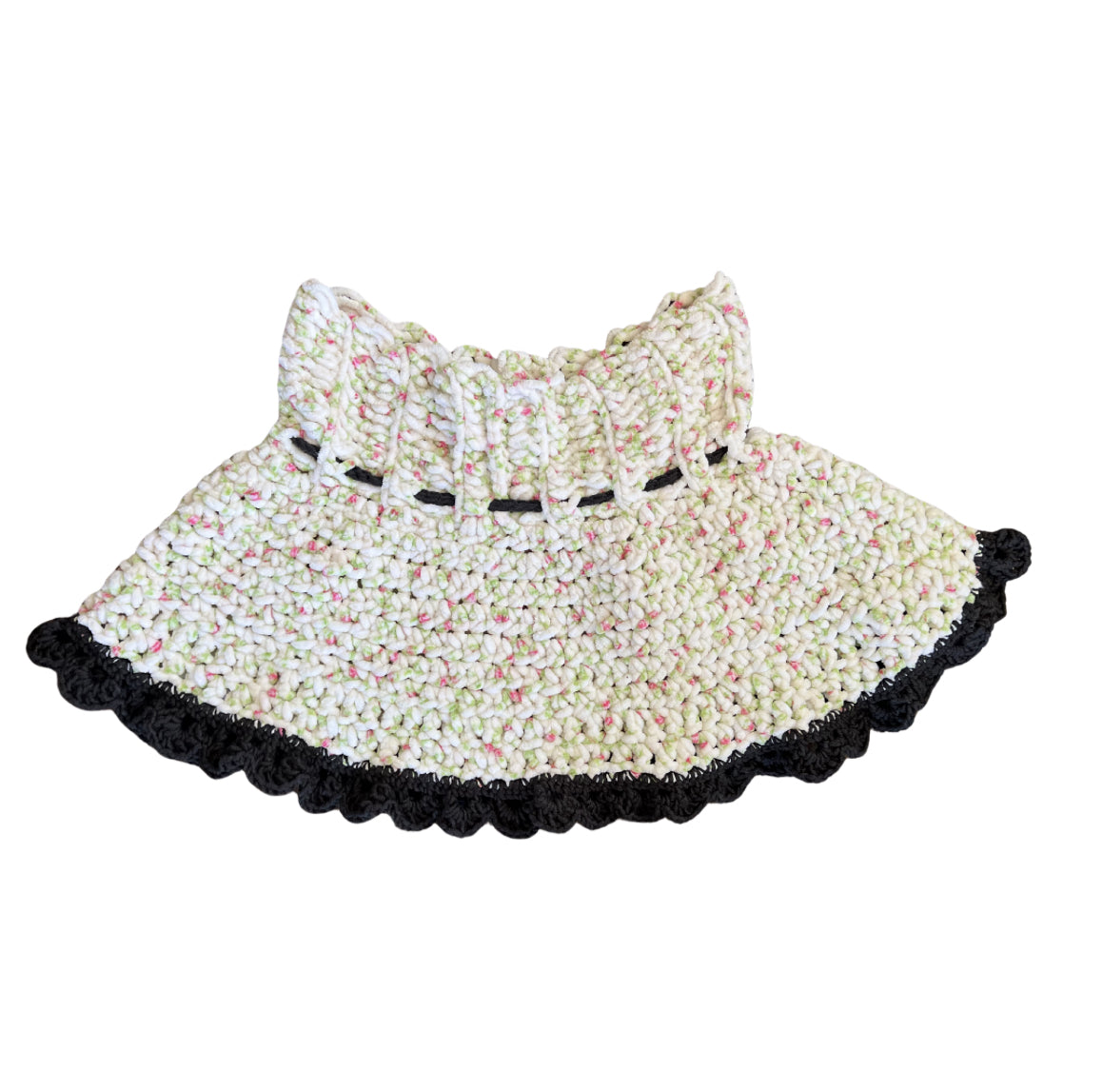 Blossom Velvet Crochet Skirt (S/M)