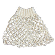 White Fuzzy Turtleneck Mesh Shawl (S/M)