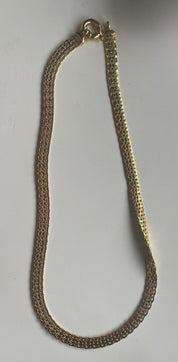 Vintage Slinky Woven Gold Flat Chain, 12k Gold Filled