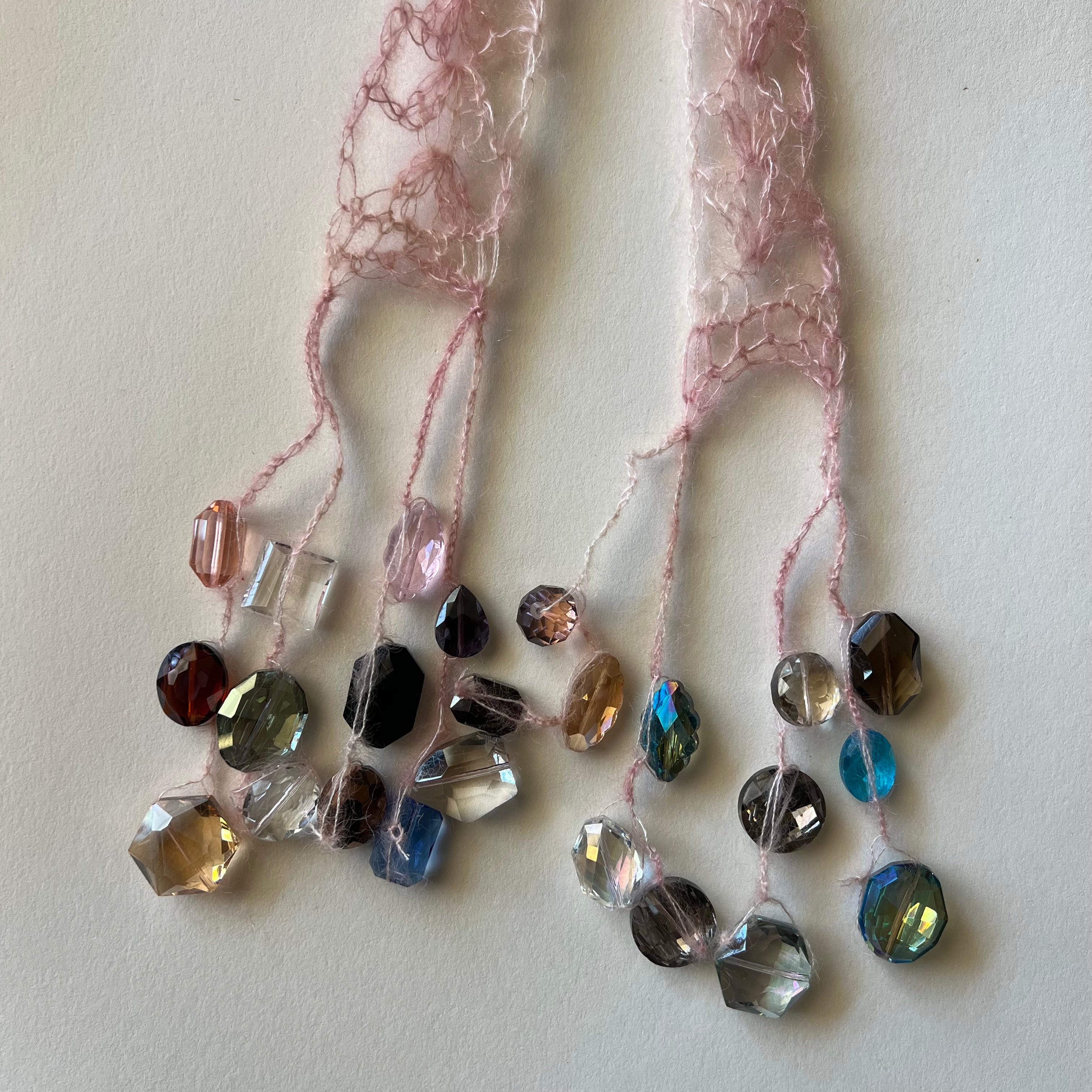 Mohair Beaded Fringe Scarf