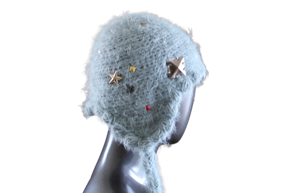 Studded Fishtail Crochet Hat