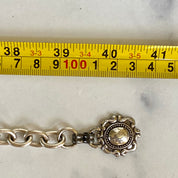 Vintage metal fossil chain belt