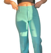 1990s Dolce & Gabbana Turquoise Wool Pants (M)