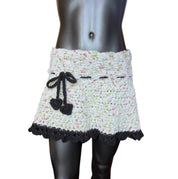 Blossom Velvet Crochet Skirt (S/M)