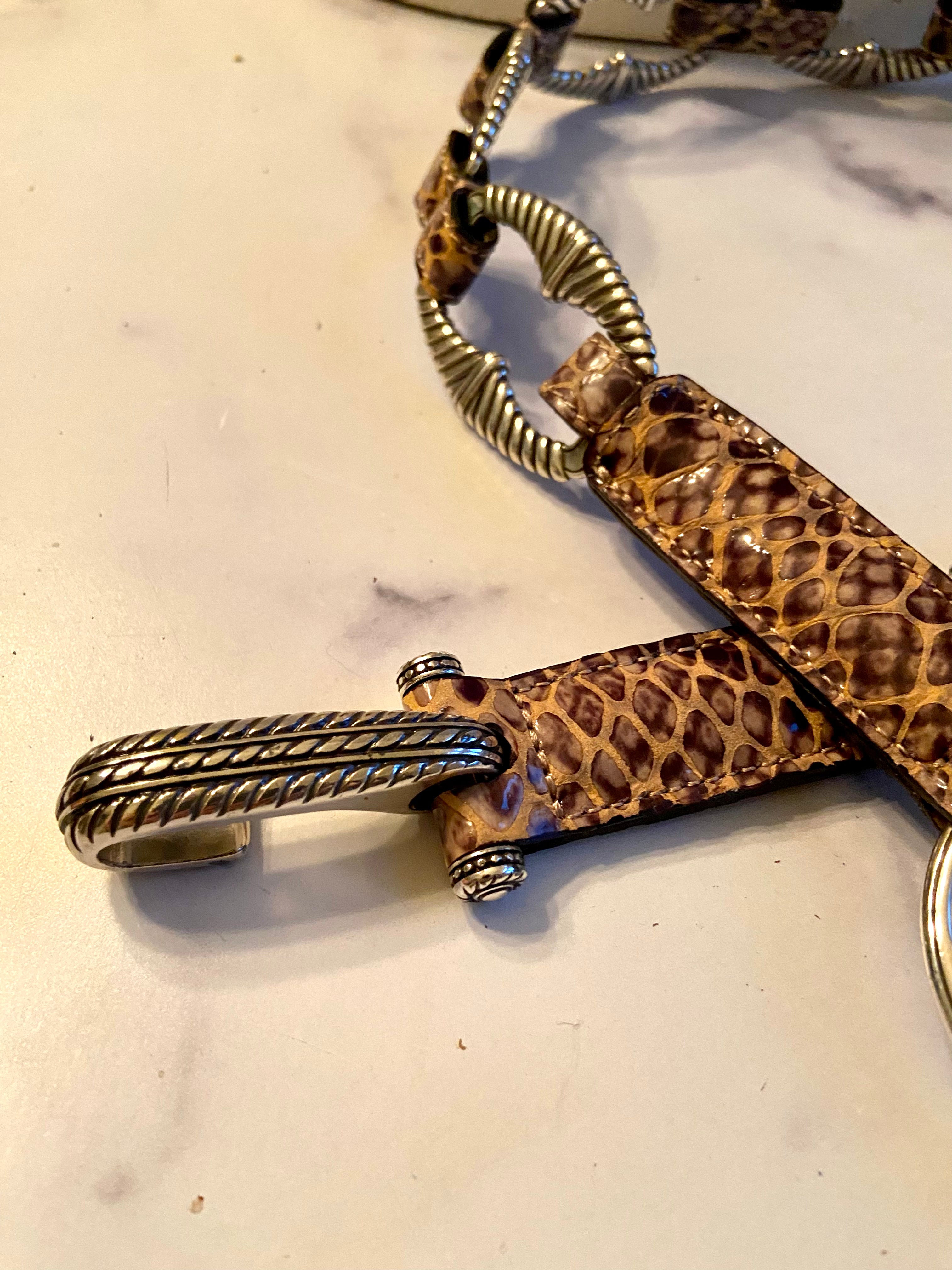 Brighton leopard belt