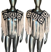 Fringe Crochet Shawl (O/S)