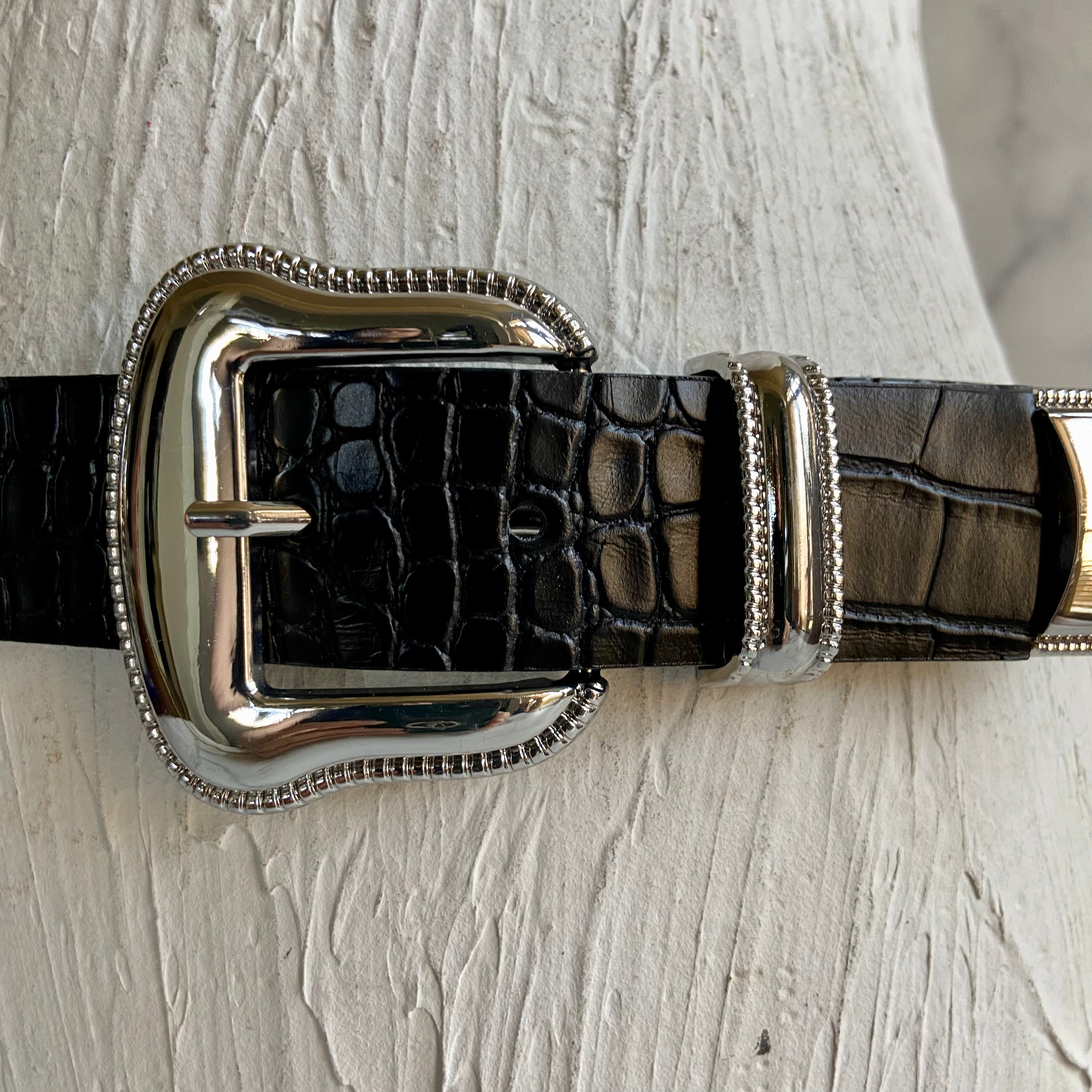 Black Double Buckle belt